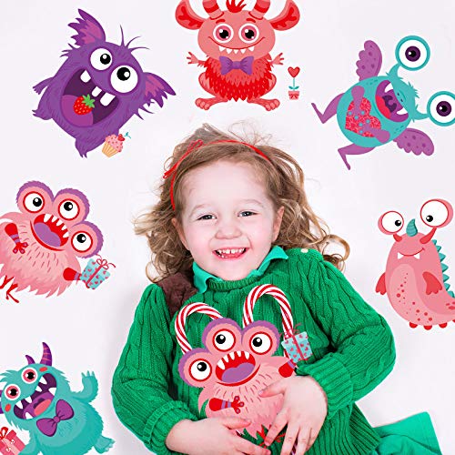 Zonon Pack of 24 Valentines Day Craft Kits for Kids, DIY Craft Ornament Valentine Class Game Activities Make Your Own Valentine Cards