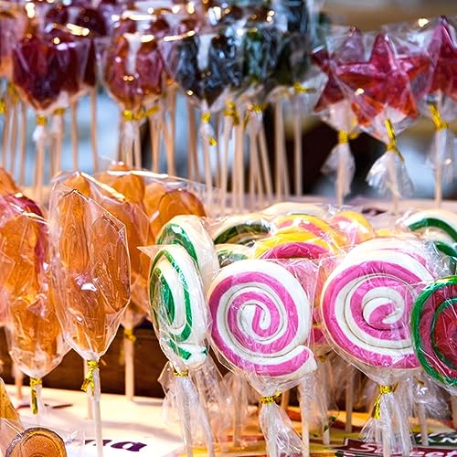 360pcs Cake Pop Sticks and Wrappers Ties Kit, Including 120ct 6-inch Paper Lollipop Sticks, 120ct Cake Pop Parcel Bags, 120ct Gold Twist Ties for Candy Making Packaging Supplies