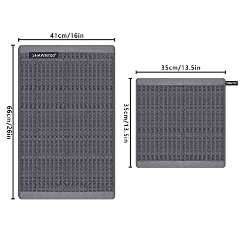 8Pack Kitchen Dish Towels ,100% Cotton Dish Cloths, Super Soft,Super Absorbent and Quick Drying Anti Odor,Very Suitable for Kitchen Cooking and Cleaning Kitchenware Washing,Drying Dishes (Gray)