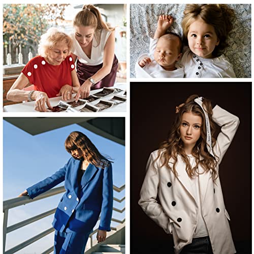 162 PCS Mixed Resin Sewing Buttons, Eco-Friendly 1 inch Buttons with Compartmentalized Storage Box Black Buttons, 4 Holes 5 Sizes DIY White Buttons, Suitable for Sewing, DIY and Holiday Decoration.