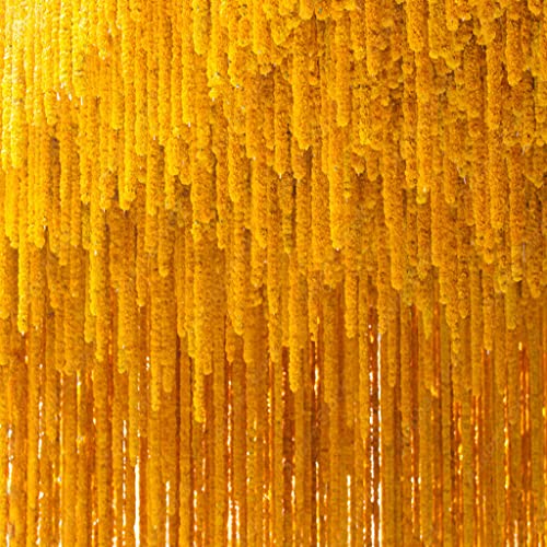 Krati Exports 5 PC - 5 feet Marigold Garland |Indian/American Wedding Party Mantle Decoration, Faux Garlands Wedding Garland, Diwali Decoration, Spring Bush Floral! (Orange)