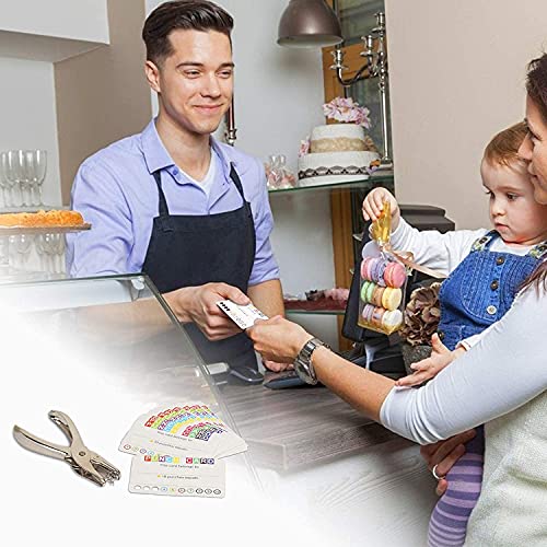 200 Pcs Reward Punch Cards - Behavior Incentive Awards for Kids Students Teachers - Business Loyalty Card 2" x 3.5"