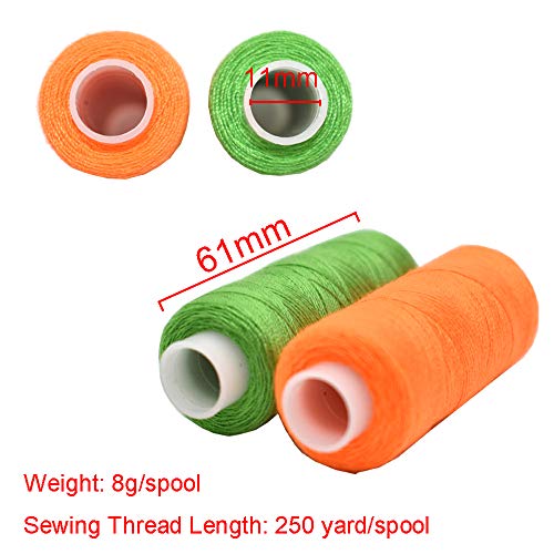 Sewing Thread 60 Colors Sewing Industrial Machine and Hand Stitching Cotton Sewing Thread (60 Color)