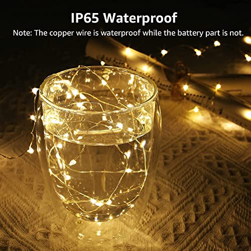 Lighting EVER Fairy Lights Battery Operated 20 LED Mini String Lights, Small Pixie Lights for Mason Jars, Crafts, DIY Wedding Party Centerpieces, Bedroom Wall Vines Holiday Garland, 8 Pack