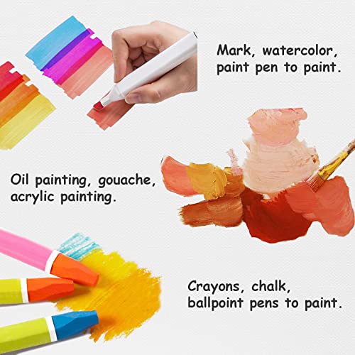 42 Pack 5x7 Inch Canvases for Painting,10 oz Double Primed Acid-Free 100% Cotton Canvas Panels,Blank Flat Canvas Board for Acrylics Oil Watercolor Paints