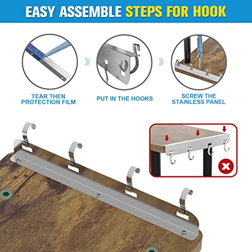 Kitchen Countertop Organizer Kitchen Organization, 3 Tier Shelf Moveable Corner Shelf Organizer for Kitchen Counter, Bathroom Counter, Spice Rack , Coffee Area, Over Sink, Dresser Table (Rustic Brown)