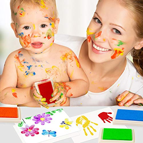Ink Pad, 15 Colors Finger Washable Stamp Pads for Kids