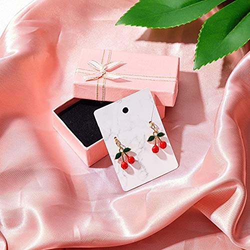 800 Pieces Earring Cards for Selling 200 Marble Earring Display Cards with 200 Self Sealing Bags and 400 Earring Backs Jewelry Packaging Display Cards, 4 Color