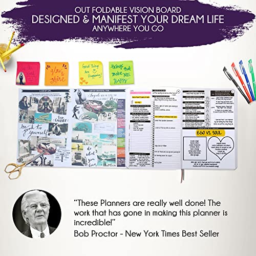 Law of Attraction Life & Goal Planner - A 90 Day Journey Creating Your Dream Life - Personal Gratitude Journal, Week Success Planner, Vision Board & Organizer + Planner Stickers, Undated