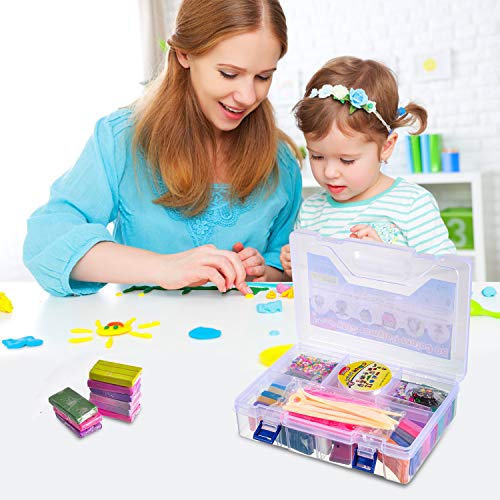 ifergoo Polymer Clay, Modeling Clay for Kids DIY Starter Kits, 50 Color Oven Baked Model Clay, Non-Toxic, Non-Sticky, with Sculpting Tools, Ideal Gift for Boys and Girls