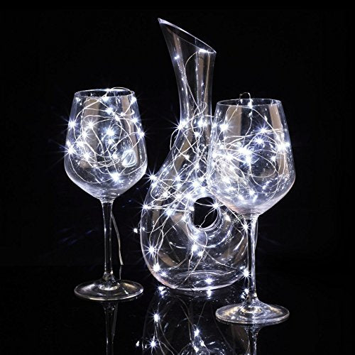 LEDIKON 24 Pack Cool White Fairy Lights Battery Operated 3.3ft 20 LED Firefly Lights, Waterproof Mini String Lights for Wedding Party Crafts Mason Jars Decor