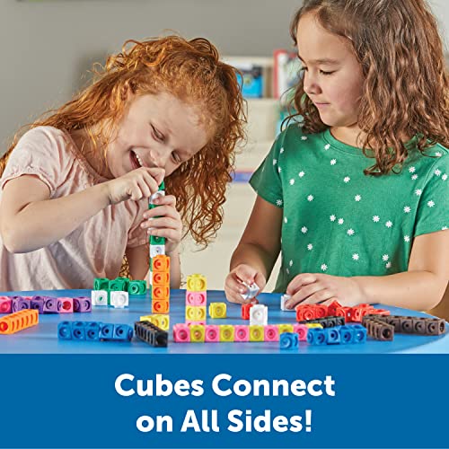 Learning Resources MathLink Cubes - Set of 100 Cubes, Ages 5+,Math Manipulatives, Math Cubes, Homeschool Supplies, Kindergartner Classroom Supplies, Back to School Supplies, Teacher Supplies