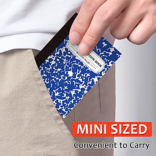 feela Composition Notebook, Mini Sized 30 Pack 5 Colors Narrow Ruled Mini Composition Books Bulk, Small Pocket Marble Cute Journal Notebooks for Kids School Home Office, Pocket Sized 4.5 x 3.25 in