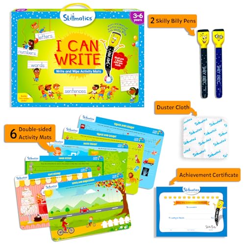 Skillmatics Educational Toy - I Can Write, Preschool & Kindergarten Learning Activity for Kids, Toddlers, Supplies for School, Gifts for Girls & Boys Ages 3, 4, 5, 6