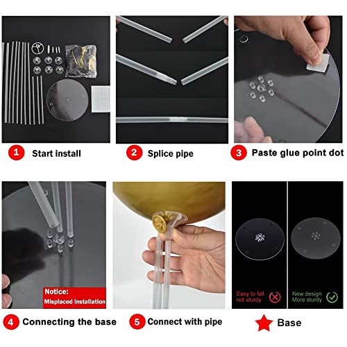 TONIFUL Gold Balloon Centerpieces for Table Gold Balloons Stand Kit for 2023 Graduation Party Decorations Father Day Engagement 30th 40th 50th 60th 70th 80th 90th Birthday Anniversary Decorations