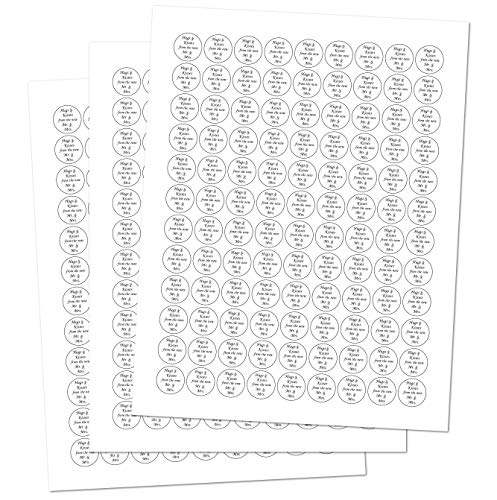 324 Hugs and Kisses from The New Mr. & Mrs. Kiss Wedding Stickers, Chocolate Drops Labels Stickers for Weddings, Bridal Shower Engagement Party Decorations, Kisses Favors Decor. Made in USA