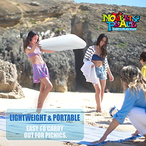 Novelty Place Inflatable Ice Serving Buffet Bar - Salad Food & Drinks Cooler Serving Tray for Summer Party Picnic & Camping (Pack of 1, 25 Inches)