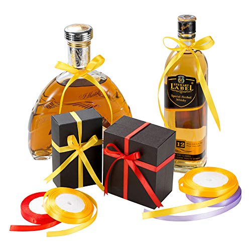 500 Yard Fabric Ribbon Satin Ribbon Rolls Silk Satin Roll, 25 Yard/Rolls, 20 Rolls, Satin Ribbon for Gift Package Wrapping Ribbon Bow Making Crafts Sewing Party Wedding, 2/5 Inch Wide