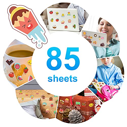 HORIECHALY Scratch and Sniff Stickers, 85 Sheets with 17 Different Scents. More 320 Designs as Rewards, Christmas Gifts, Decorations, Games for Children, Teachers, Parents, etc.