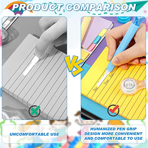 Gersoniel 10 Pack Correction Tape Pen, Ink Corrector Tape Eraser for School Office Supplies, 0.2 x 236 Inch