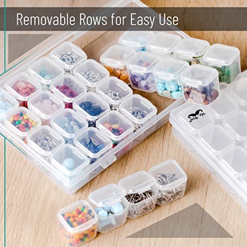 Mr. Pen-28 Grids, 2 Pack, Bead Storage Containers with 160pcs Label Stickers, Diamond Art, Bead Box, Diamond Painting Organizer