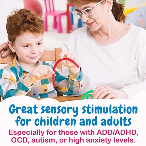 Impresa - 5 Pack Original Stretchy Fidget Sensory Toys for Kids and Adults - Monkey Noodles - Stretches from 12 Inches to 8 Feet (BPA/Phthalate/Latex-Free)