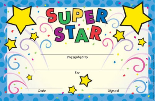 Eureka Back to School 'Super Star' Recognition Rewards for Kids, 36pc, 8.5'' W x 5.5'' H