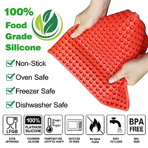 Palksky 468-Cavity Mini Round Silicone Mold/Chocolate Drops Mold/Dog Treats Pan/Semi Sphere Gummy Candy Molds for Ganache Jelly Caramels Cookies