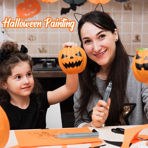 JR.WHITE Acrylic Paint Pens Paint Markers for Rock Painting, Canvas, Wood, Glass, Fabric, Metal, Plastic, Arts Crafts Easter Eggs, Pumpkin, Scrapbooking Supplies, Graffiti Markers for Adults Kids