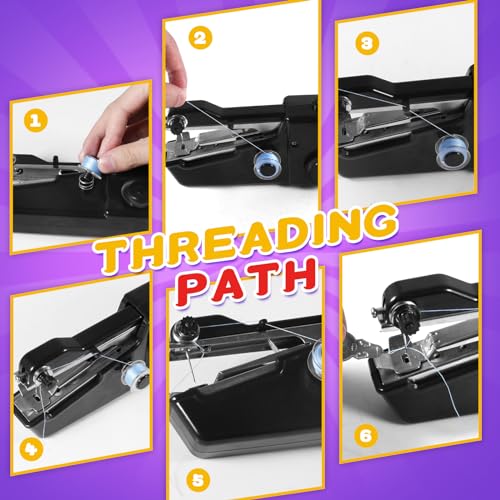 User-Friendly Cordless Handheld Sewing Machine for Beginners, Mini Sewing Machine with Accessories Kit, Portable Sewing Machine for A Variety of Fabrics, Clothes Repair Easy A Must-Have for Home DIY