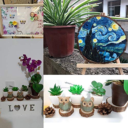 chfine Natural Wood Slices for Crafts 42 Pcs 2.4-2.8 Inches Natural Wood Unfinished Rounds with Pre-drilled Hole and 33 Feet Twine String Christmas DIY Crafts Ornaments Party Wedding Decoration