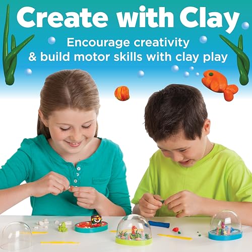 Creativity for Kids Make Your Own Under the Sea Water Globes - Make 3 DIY Snow Globes, Arts and Crafts for Boys and Girls, Kids Activities and Birthday Gifts for Ages 6-8+