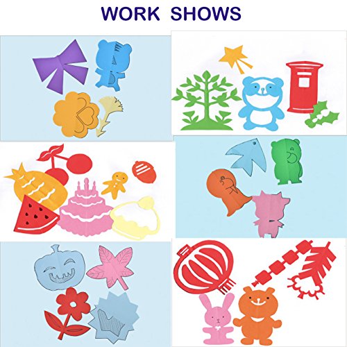 QIAONIUNIU Fun Paper-Cut Set; Paper Cutting; Paper Art; Scissor Skills Activity Cutting Book; Kids Scissors Crafts Kits Preschool-120 Pages with A Pair of Child-Safe Scissors