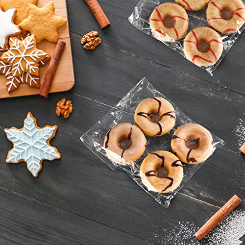 MoloTAR || 200 Pcs 5''x 7'' Clear Resealable Cello/Cellophane Good for Bakery,Adhesive Treat, Candle, Soap, Cookie Poly Bags