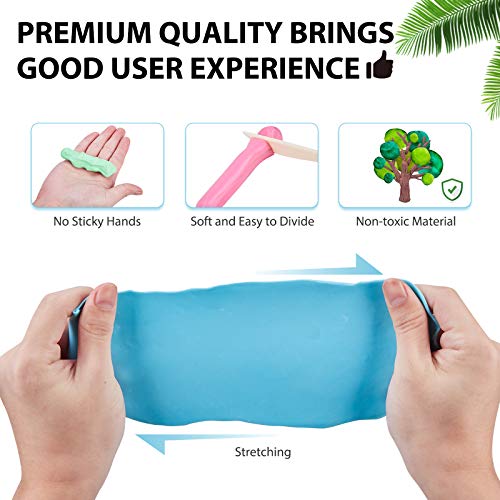 ifergoo Polymer Clay, Modeling Clay for Kids DIY Starter Kits, 50 Color Oven Baked Model Clay, Non-Toxic, Non-Sticky, with Sculpting Tools, Ideal Gift for Boys and Girls