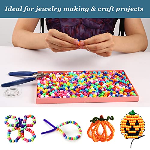 3000+ pcs Pony Beads, Multi-Colored Bracelet Beads, Beads for Hair Braids, Beads for Crafts, Plastic Beads, Hair Beads for Braids (Large Pack, Classic)…