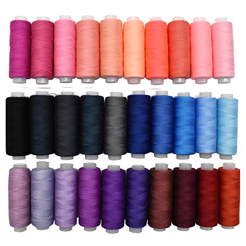 Sewing Thread 60 Colors Sewing Industrial Machine and Hand Stitching Cotton Sewing Thread (60 Color)
