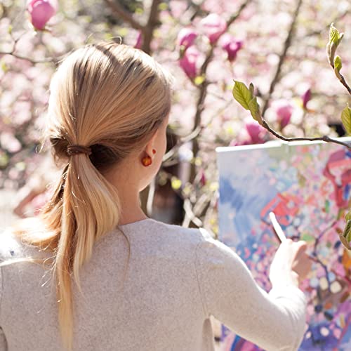 PHOENIX Oil Painting Kit - 5 Primary Color Tubes of Oil Paints (12ml/0.4 Fl Oz) & 5 Oil Paint Brushes - Oil Color Painting Supplies for Kids, Students & Beginners