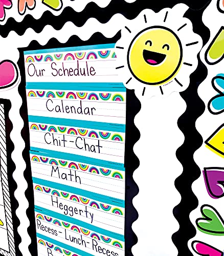 Carson Dellosa 65 Feet Black Bulletin Board Borders, Scalloped Border Trim, Rolled Classroom Borders for Bulletin Board, White Board, Cork Board, Locker, and Classroom Décor