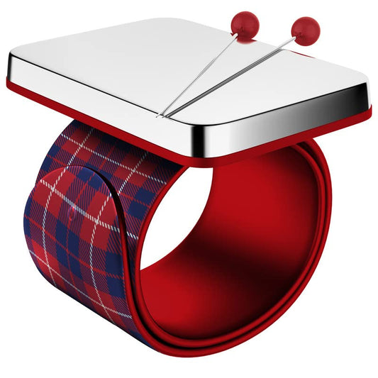 Sew Your Way Magnetic Pin Cushion for Sewing – Pin Holder Red 9”– Sewing Notions Sewing Quilting Supplies – Magnetic Pin Holder for Sewers & Hairstylist – Magnetic Pin Holder for Sewing Quilting Gift