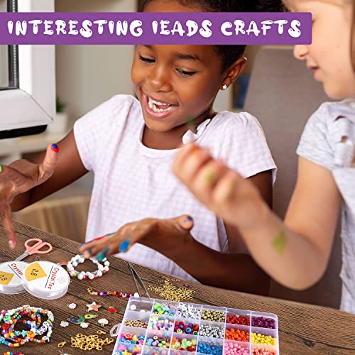 2989pcs 4mm Seed Beads for Bracelets Making, Colorful Candy Beads Kids Cute Polymer Letter Spacer Smiley Face Beads Hair Beads for Kids Crafts Pearl Rainbow Bead Girls Jewelry DIY Making Beading Kit