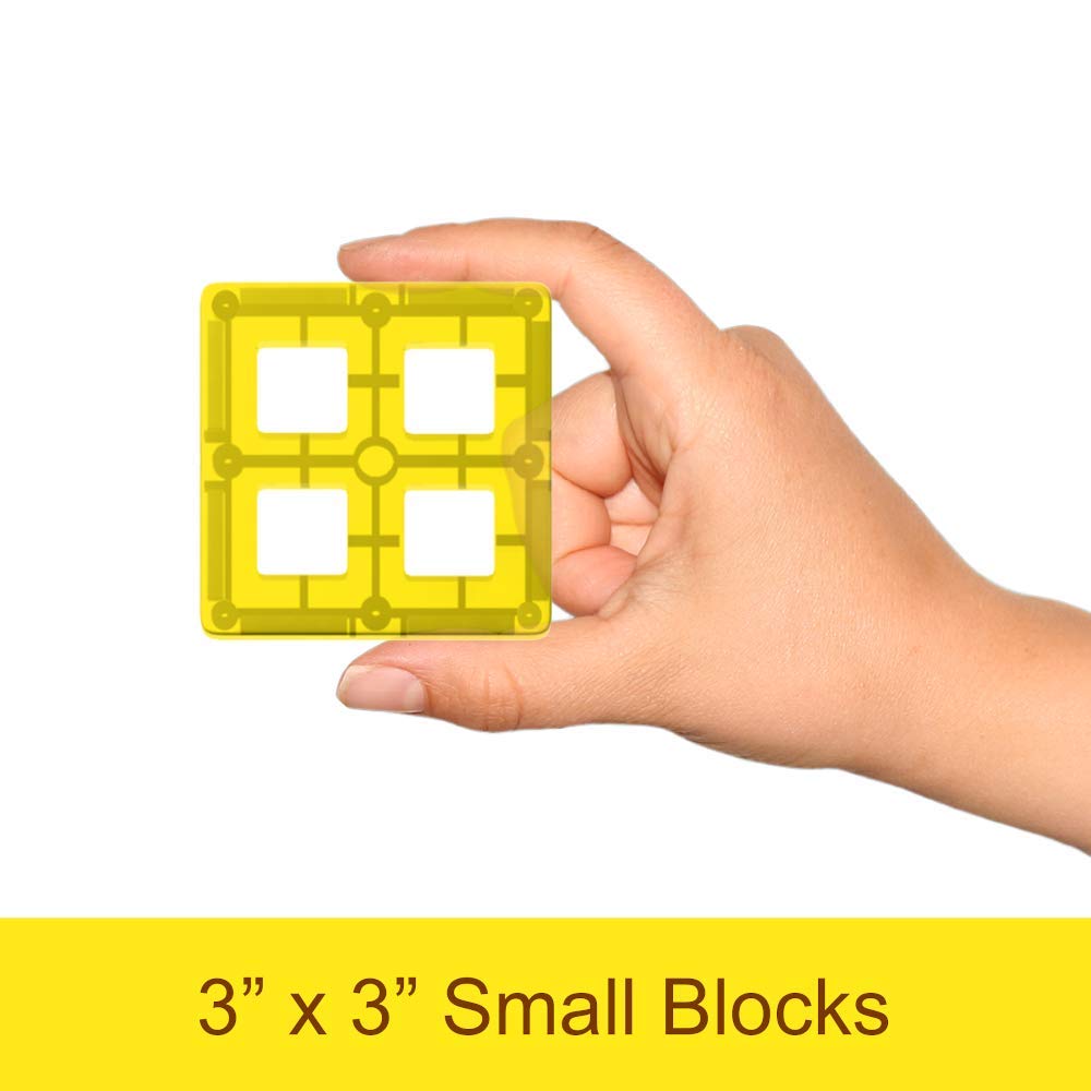 Desire Deluxe Magnetic Tiles Blocks Building Set for Kids – Learning Educational Toys for Boys Girls for Age 3-8 Year-Old – Birthday Present Gift (57PC)