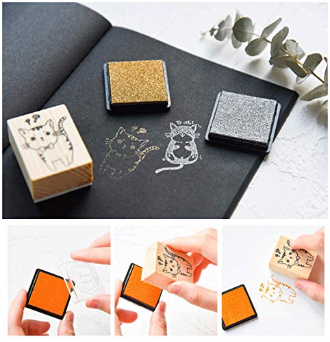 YPSelected Craft Ink Pad Inkpad for Paper Wood Fabric 15 Colors Available for Rubber Stamps (20 Multi-Colors Set)