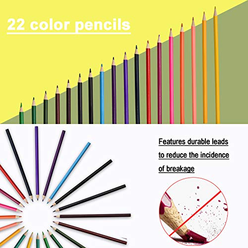 Darnassus 132-Piece Art Set, Deluxe Professional Color Set, Art Kit for Kids and Adult, With Compact Portable Case