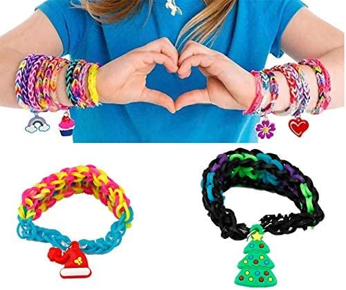 NYKKOLA Rubber Loom Band Charm, Silicone Bracelet Charms ,Loom Rubber Bands Charms,Bracelet Pendant, 105pcs