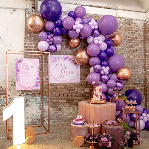 PartyWoo Royal Purple Balloons, 55 pcs 12 Inch Purple Balloons, Latex Balloons for Balloon Garland Balloon Arch as Party Decorations, Birthday Decorations, Wedding Decorations, Baby Shower Decorations
