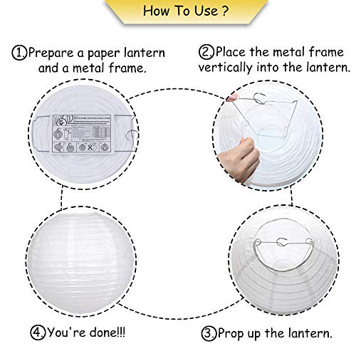 Paper Lanterns Decorative, Round Hanging Paper Lanterns Decorations for Wedding Graduation Anniversary Birthday Party Supplies Black/Gold/White 15pcs