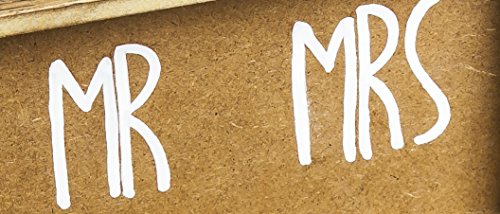 Cypress Home Wedding Decor “and Then Two Become One” Mr. and Mrs. Wooden Ring Holder Decorative Box - 5”W x 6”D x 2”H Elegant Wedding Proposal Rustic Gift Box