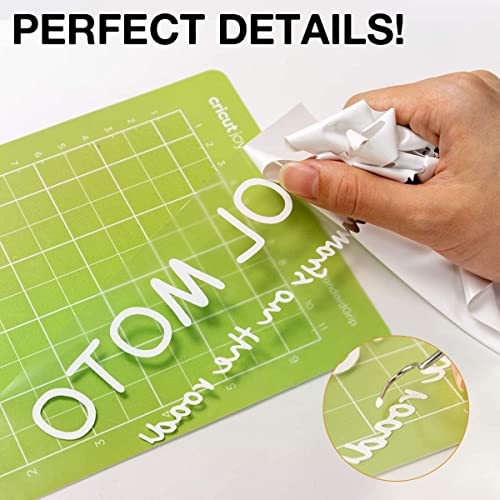 HTVRONT HTV Vinyl Rolls Heat Transfer Vinyl - 12" x 8ft White HTV Vinyl for Shirts, Iron on Vinyl for Cricut & Cameo - Easy to Cut & Weed for Heat Vinyl Design (White)