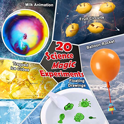UNGLINGA 70 Lab Experiments Science Kits for Kids Age 4-6-8-12 Educational Scientific Toys Gifts for Girls Boys, Chemistry Set, Crystal Growing, Erupting Volcano, Fruit Circuits STEM Activities